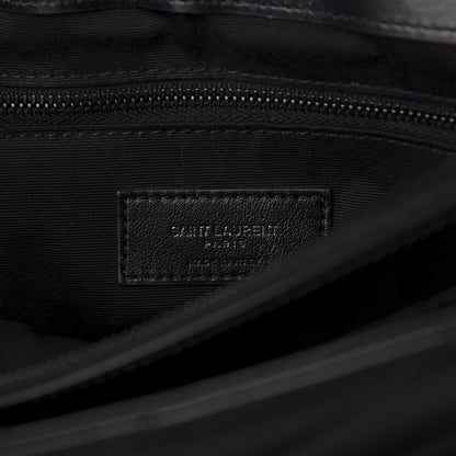 Saint Laurent Calfskin Y Quilted Monogram Medium Loulou Chain Satchel Black 8 of 9