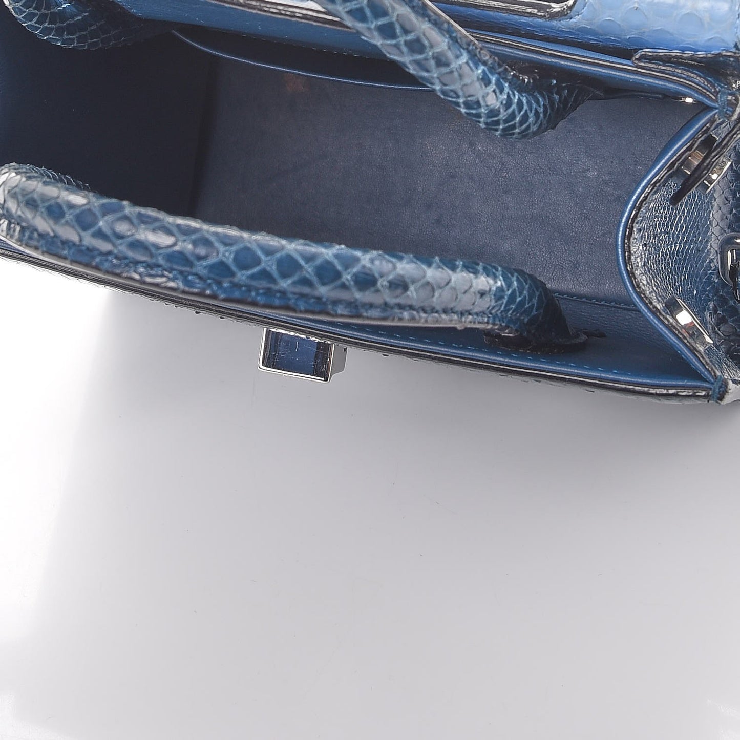 Python Mini Diorever Flap Blue