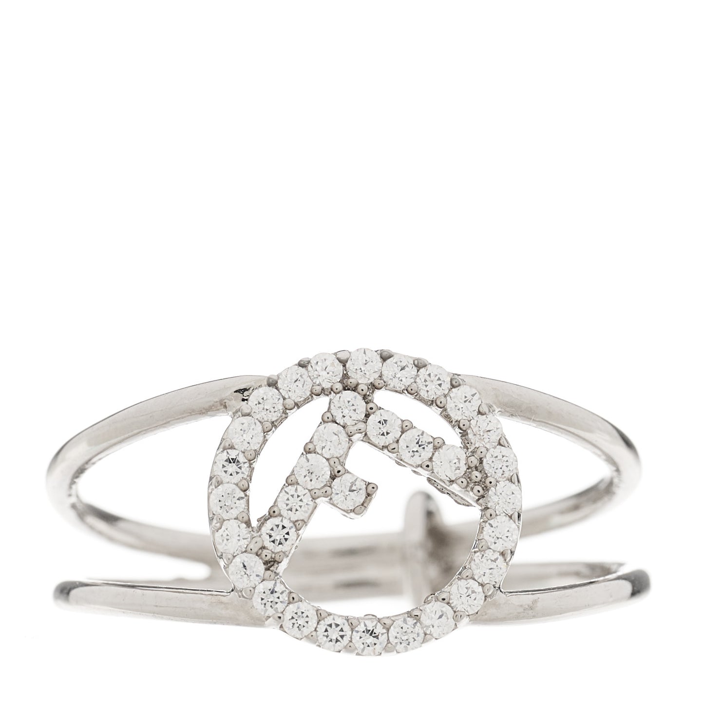 Metal Crystal F is Fendi Ring M Silver