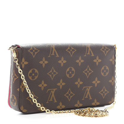Louis Vuitton Monogram 2021 Christmas Animation Hollywood Pochette Felicie Chain Wallet Fuchsia 4 of 9