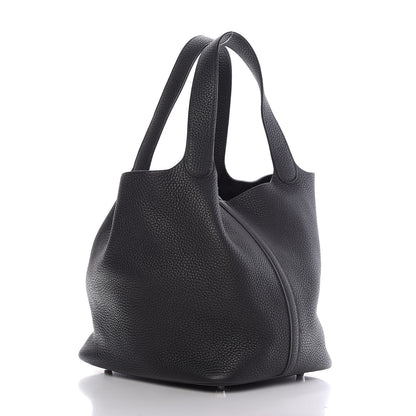 Hermes Taurillon Clemence Picotin Lock 22 MM Black 3 of 9