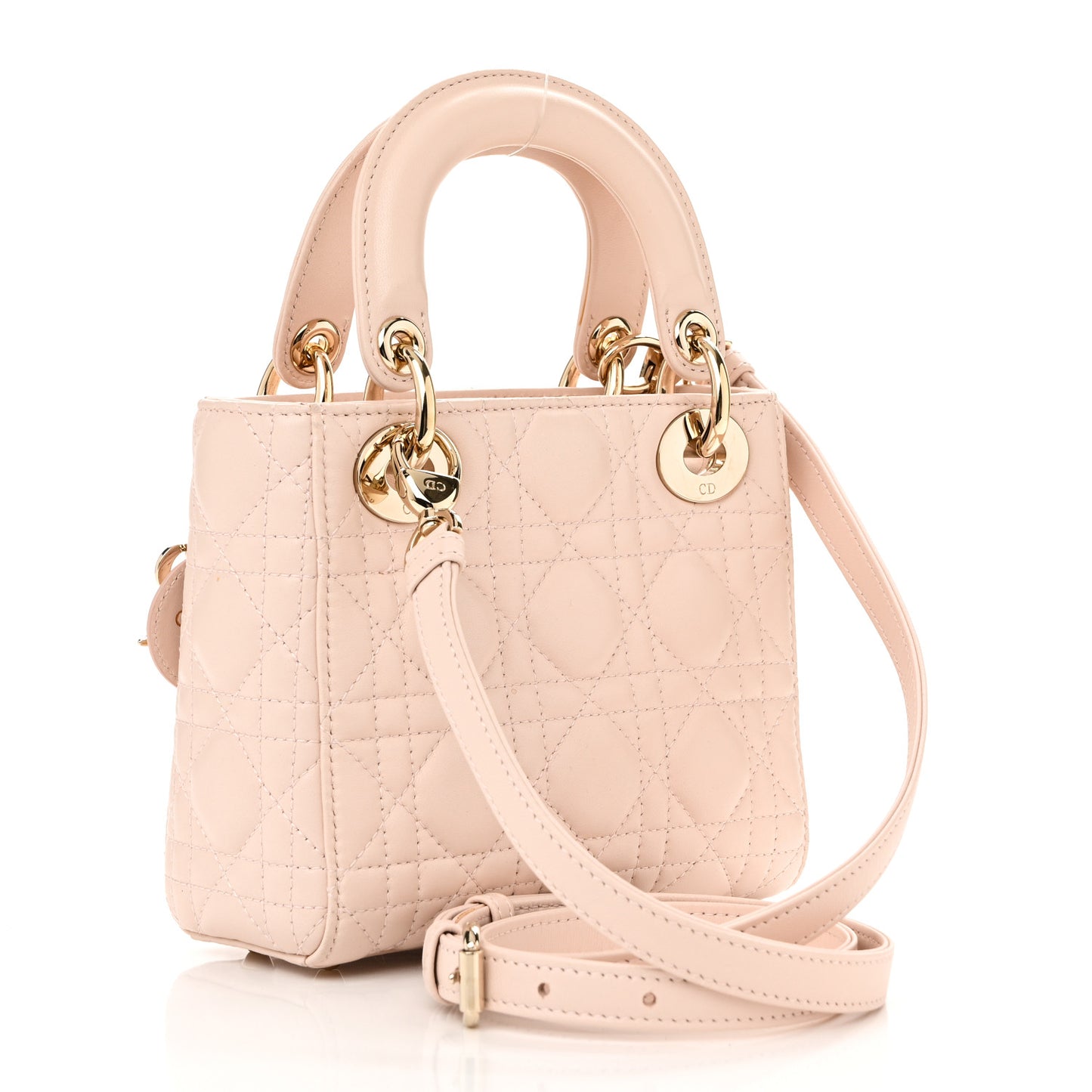 Lambskin Cannage Mini Lady Dior Aesthetic Beige