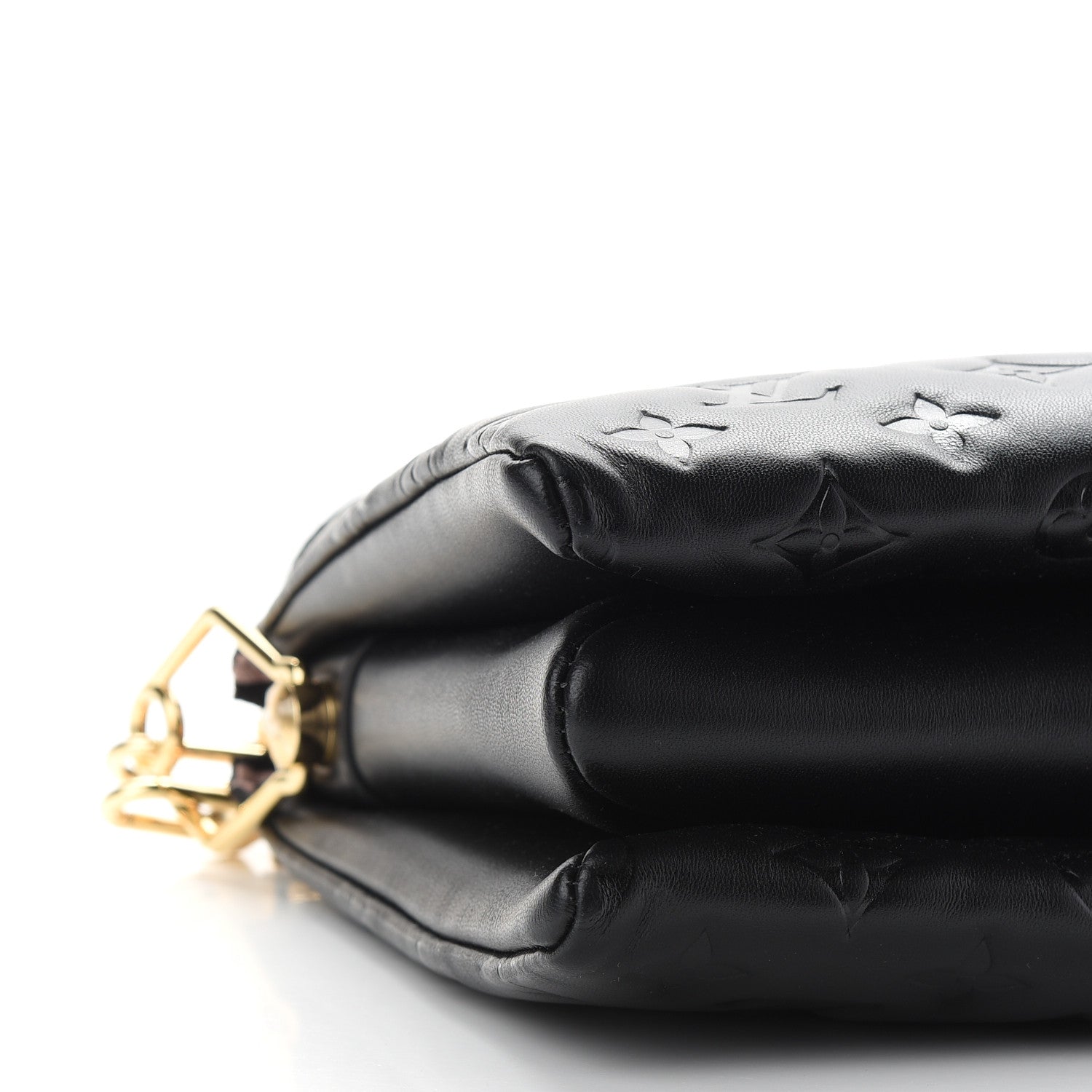 Louis Vuitton Lambskin Embossed Monogram Coussin PM Black 7 of 8