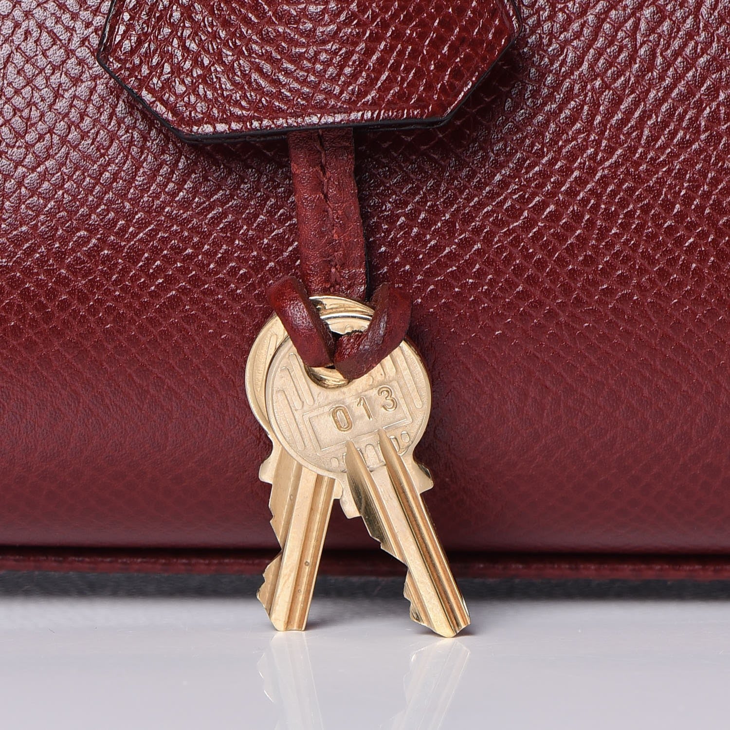 Hermes Courchevel Kelly Sellier 32 Rouge H 9 of 39
