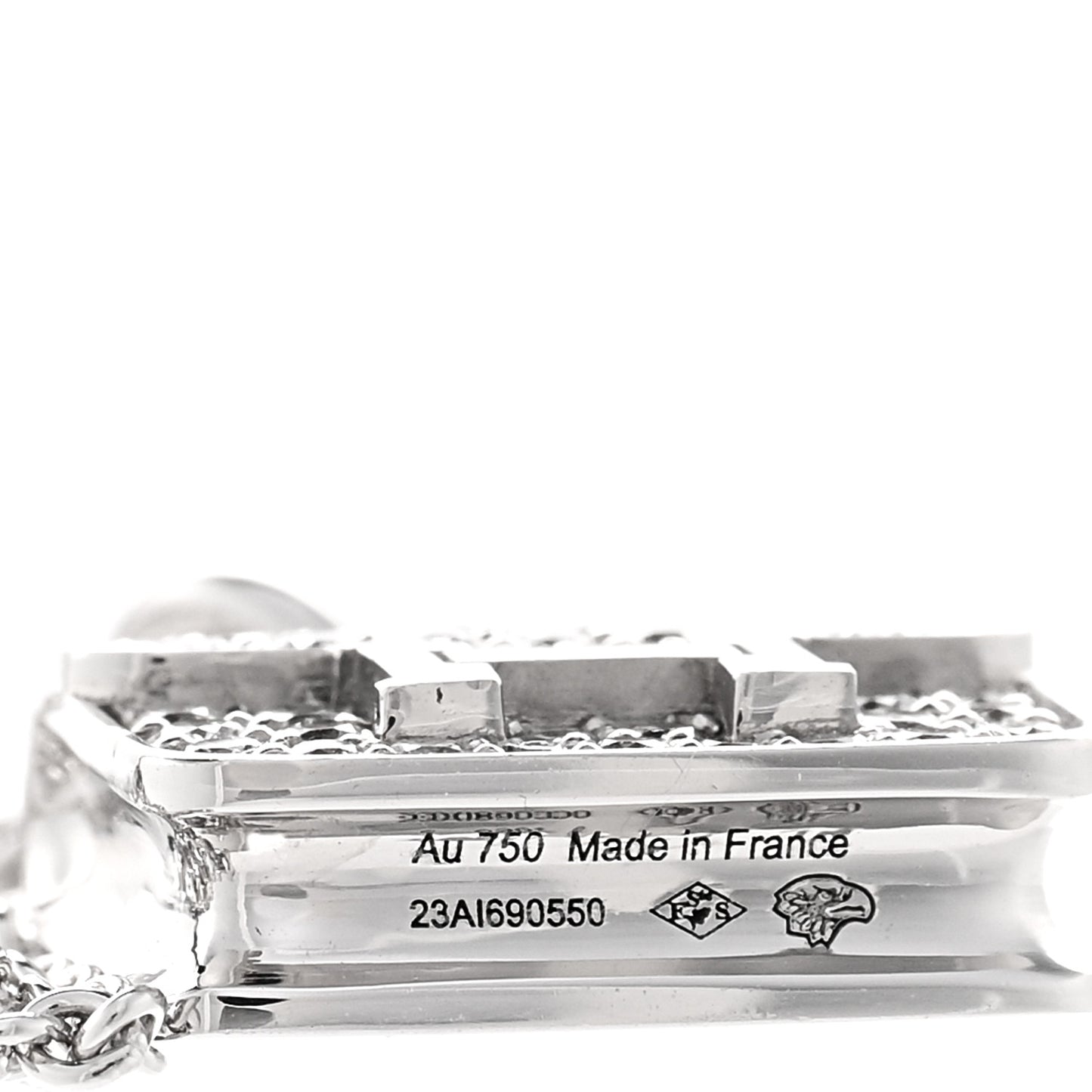 18K White Gold Diamond Constance Amulettes Pendant Necklace