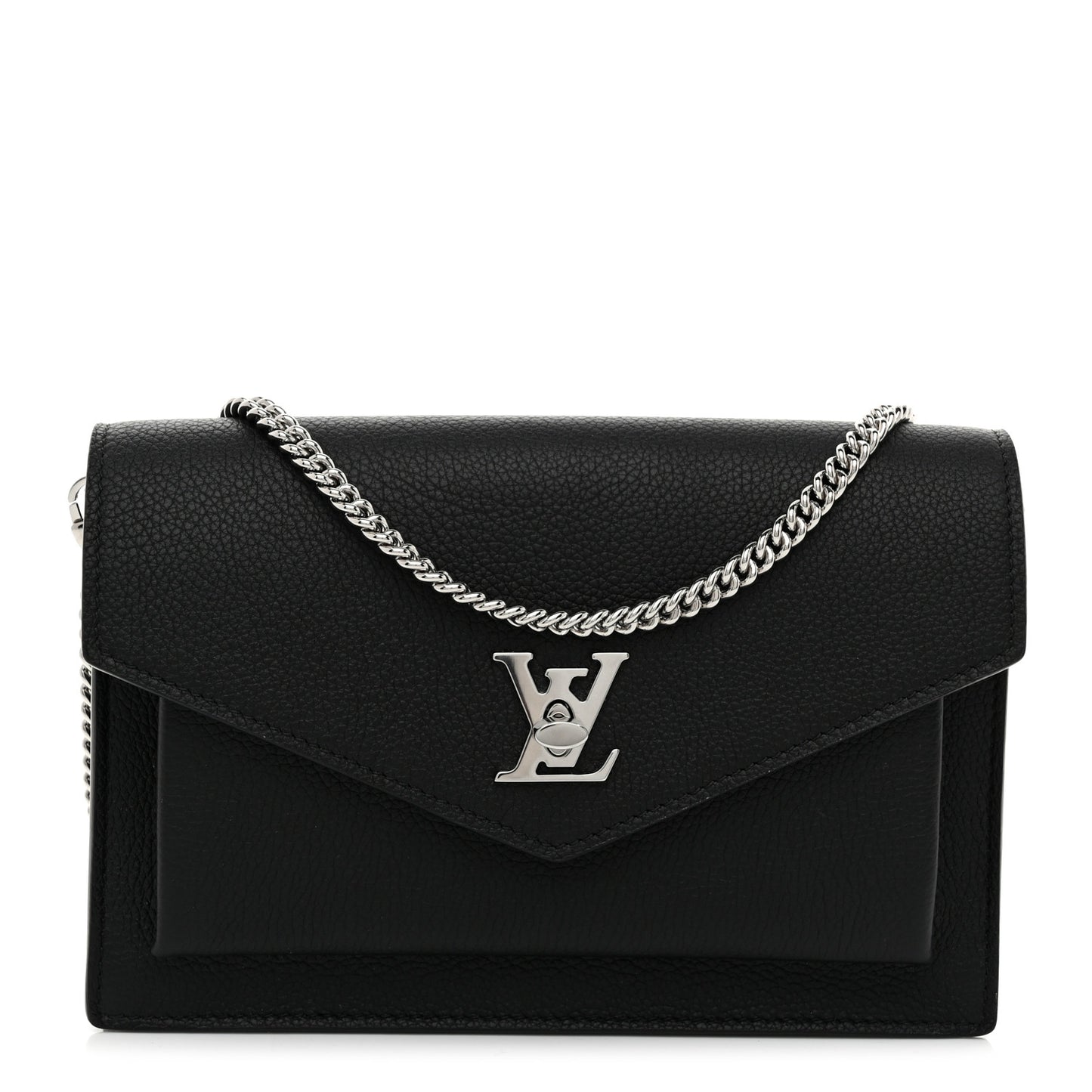 Soft Calfskin My Lockme Chain Pochette Black