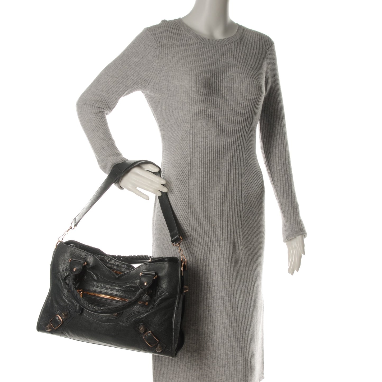 Agneau Giant 21 Rose Gold Hardware City Anthracite