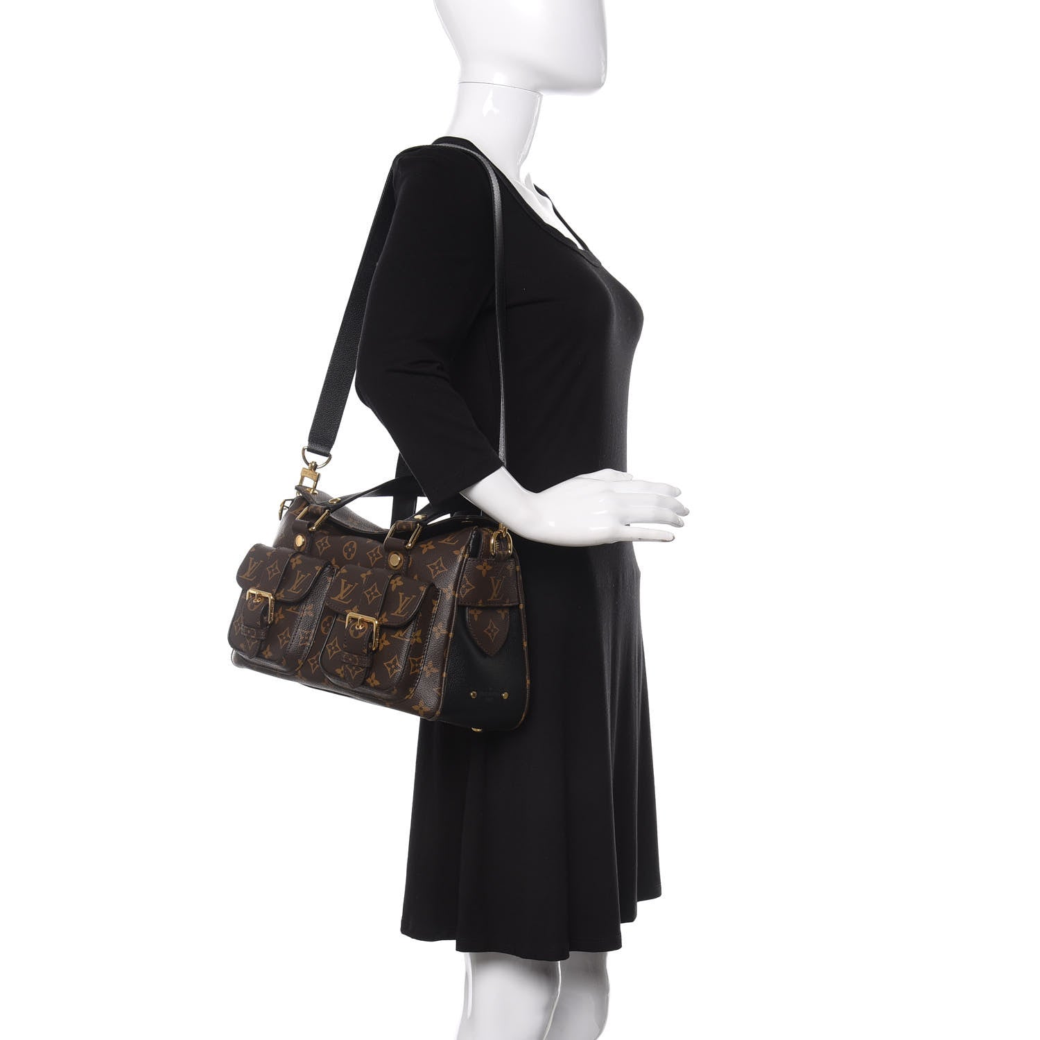 Louis Vuitton Monogram Manhattan NM Black 2 of 13