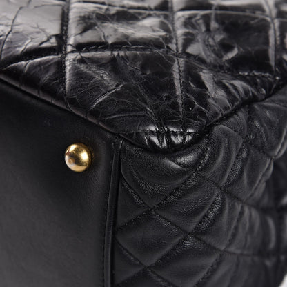 Chanel Glazed Calfskin Quilted Mademoiselle Tote Black 12 of 12