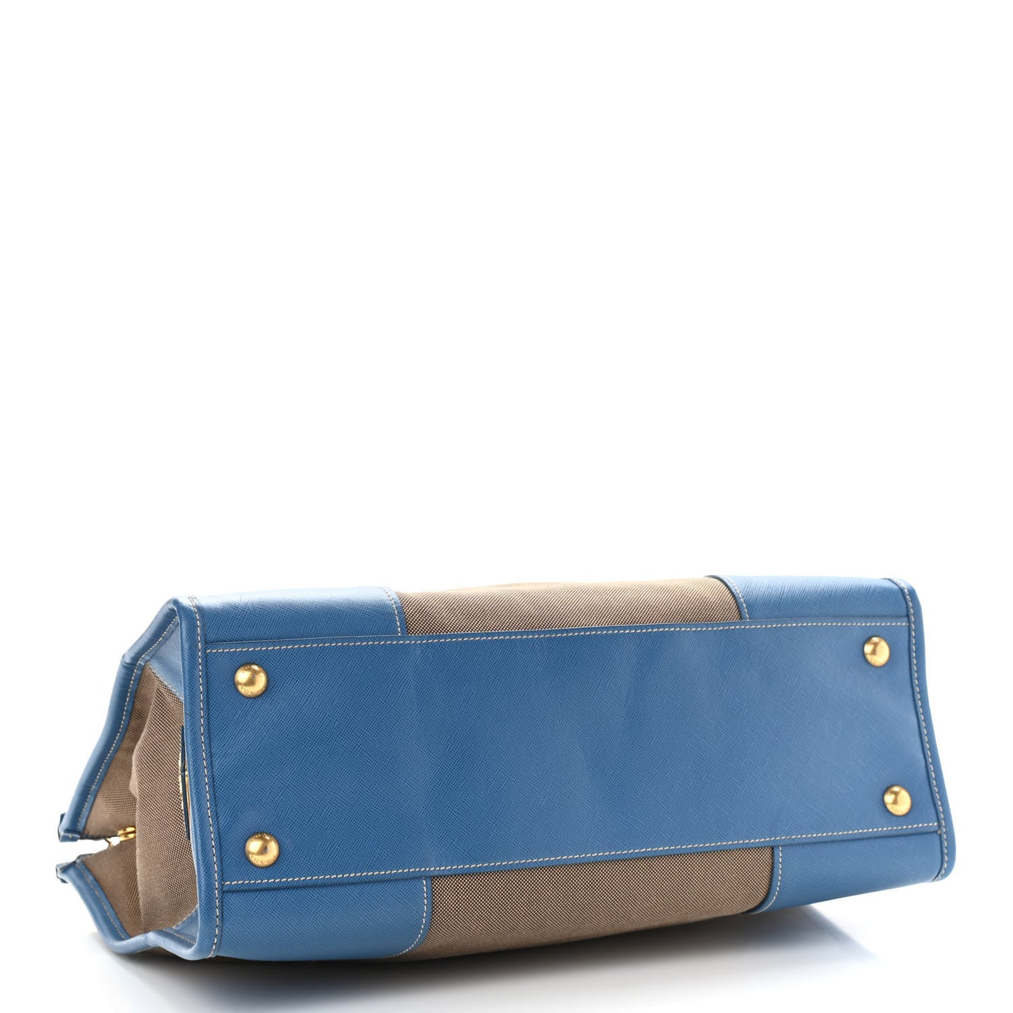 Jacquard Logo Tote Azzurro