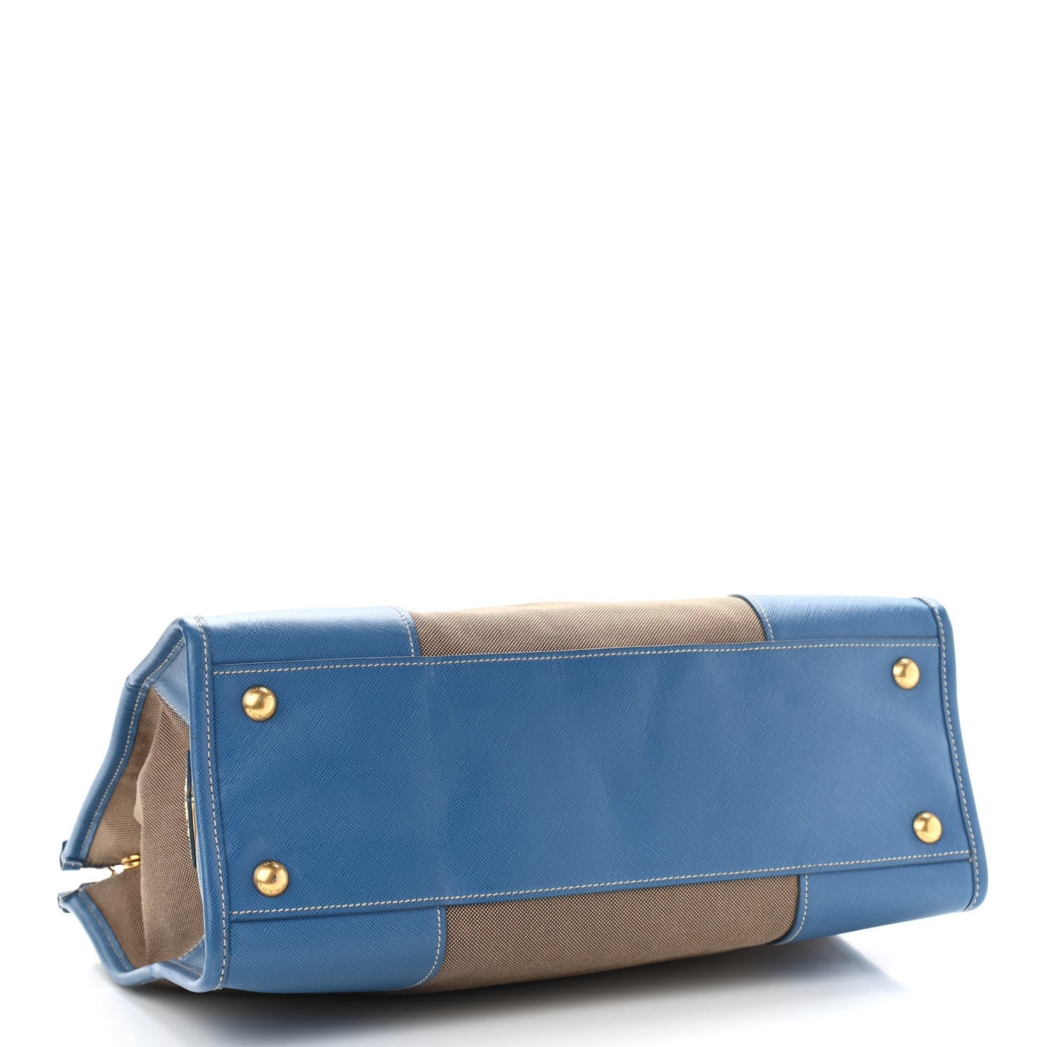 Prada Jacquard Logo Tote Azzurro 4 of 13