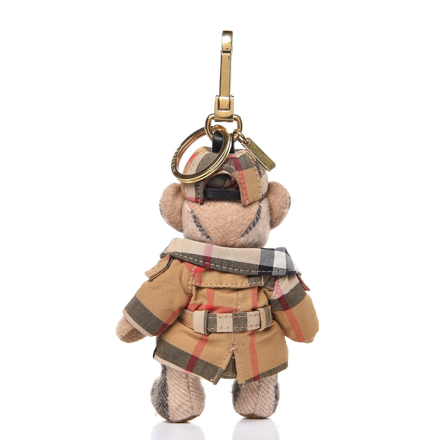 Burberry Thomas Check Trench Teddy Bear Keychain Charm Camel 3 of 5