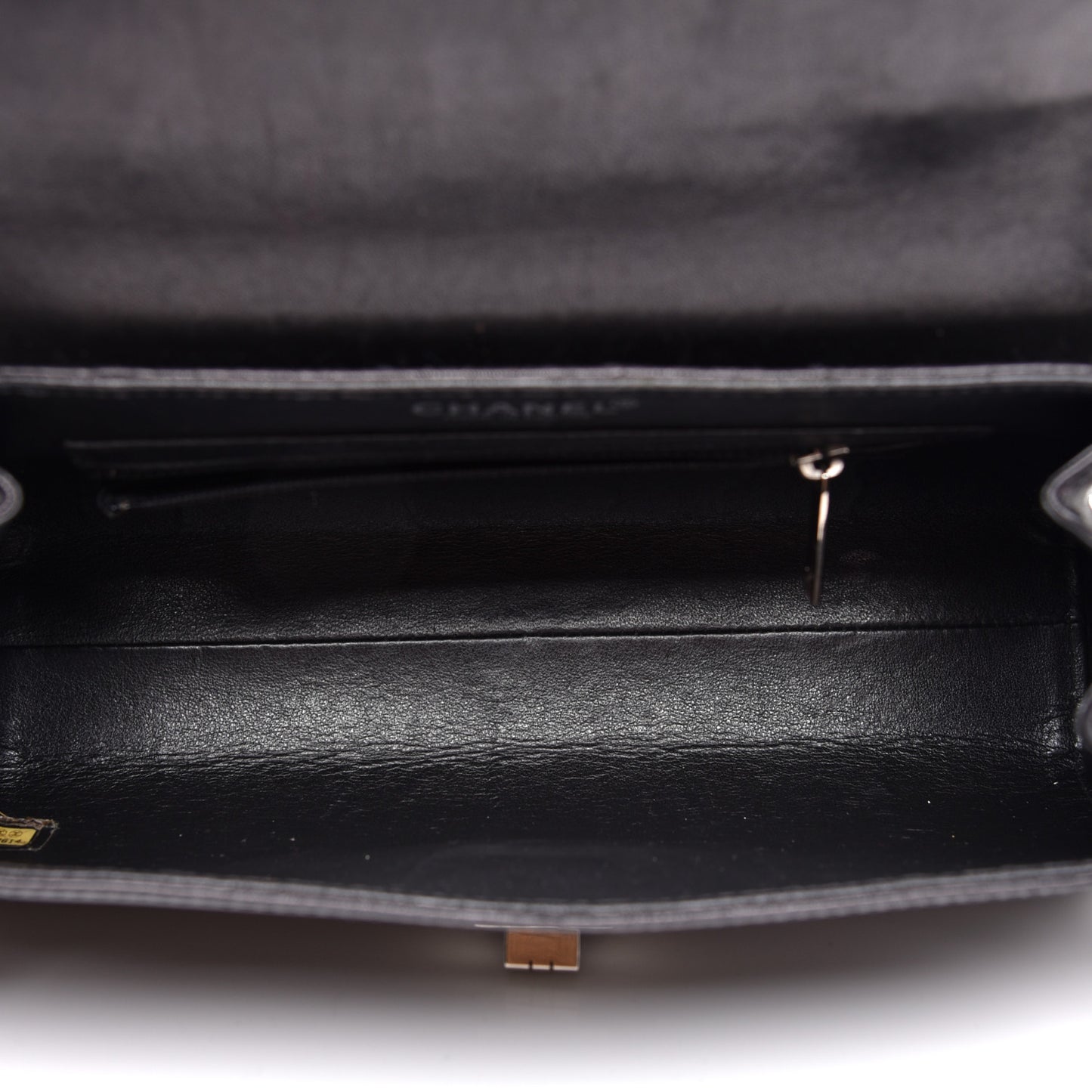 Lambskin Mademoiselle Accordion Flap Black