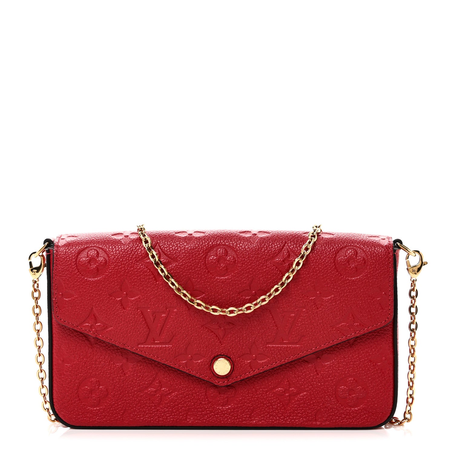 Louis Vuitton Empreinte Pochette Felicie Chain Wallet Scarlet 1 of 10