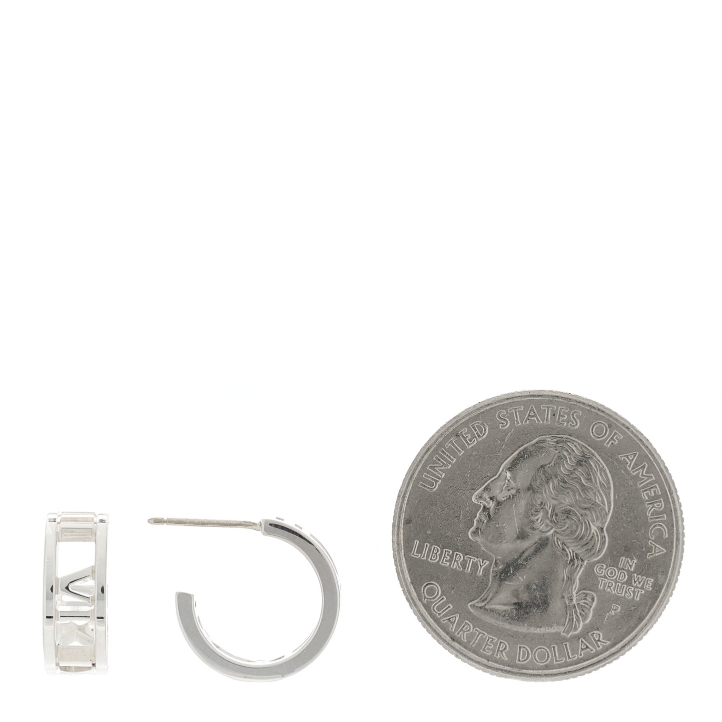 Sterling Silver Small Atlas Open Hoop Earrings