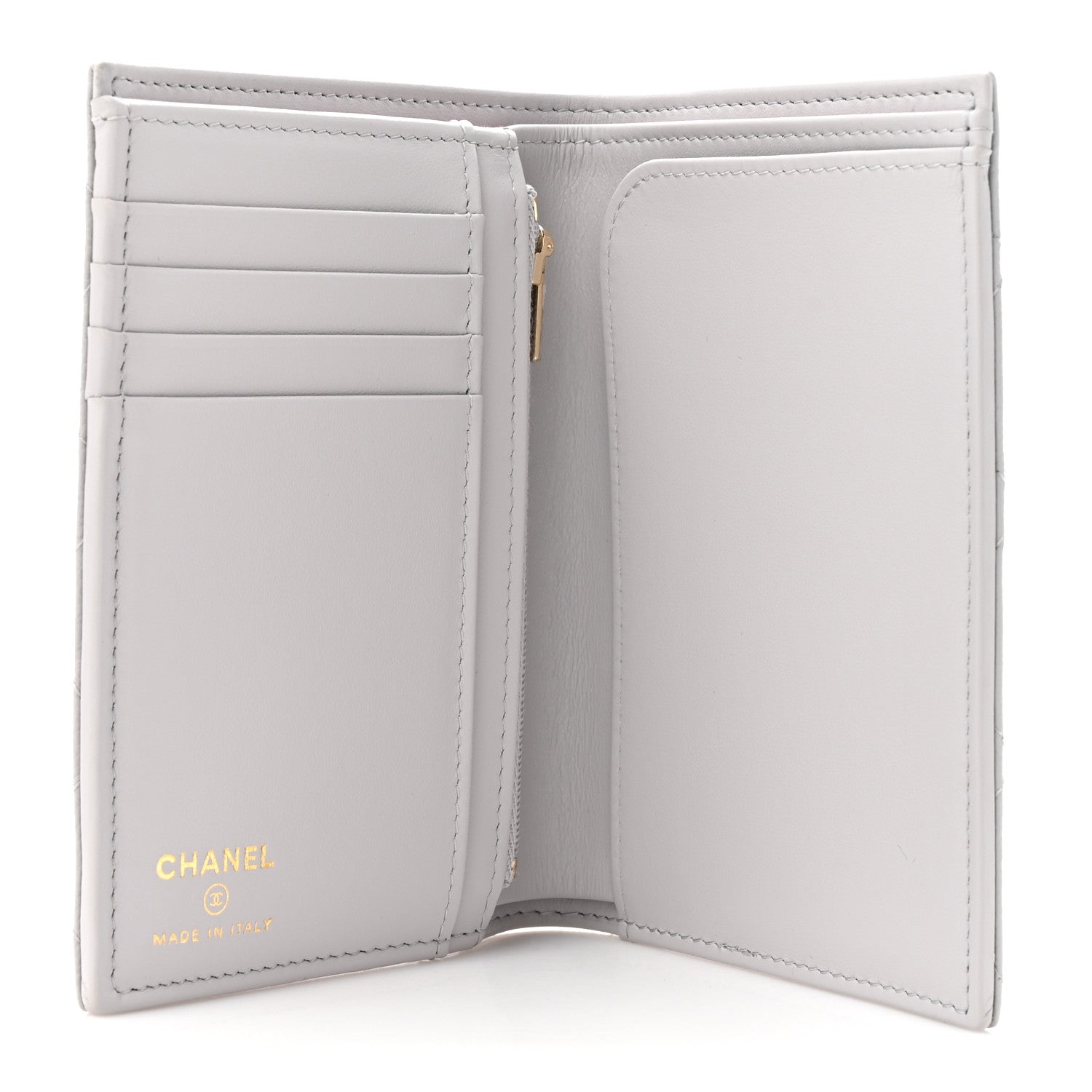 Chanel Caviar Quilted CC Passport Holder Grey 5 of 9