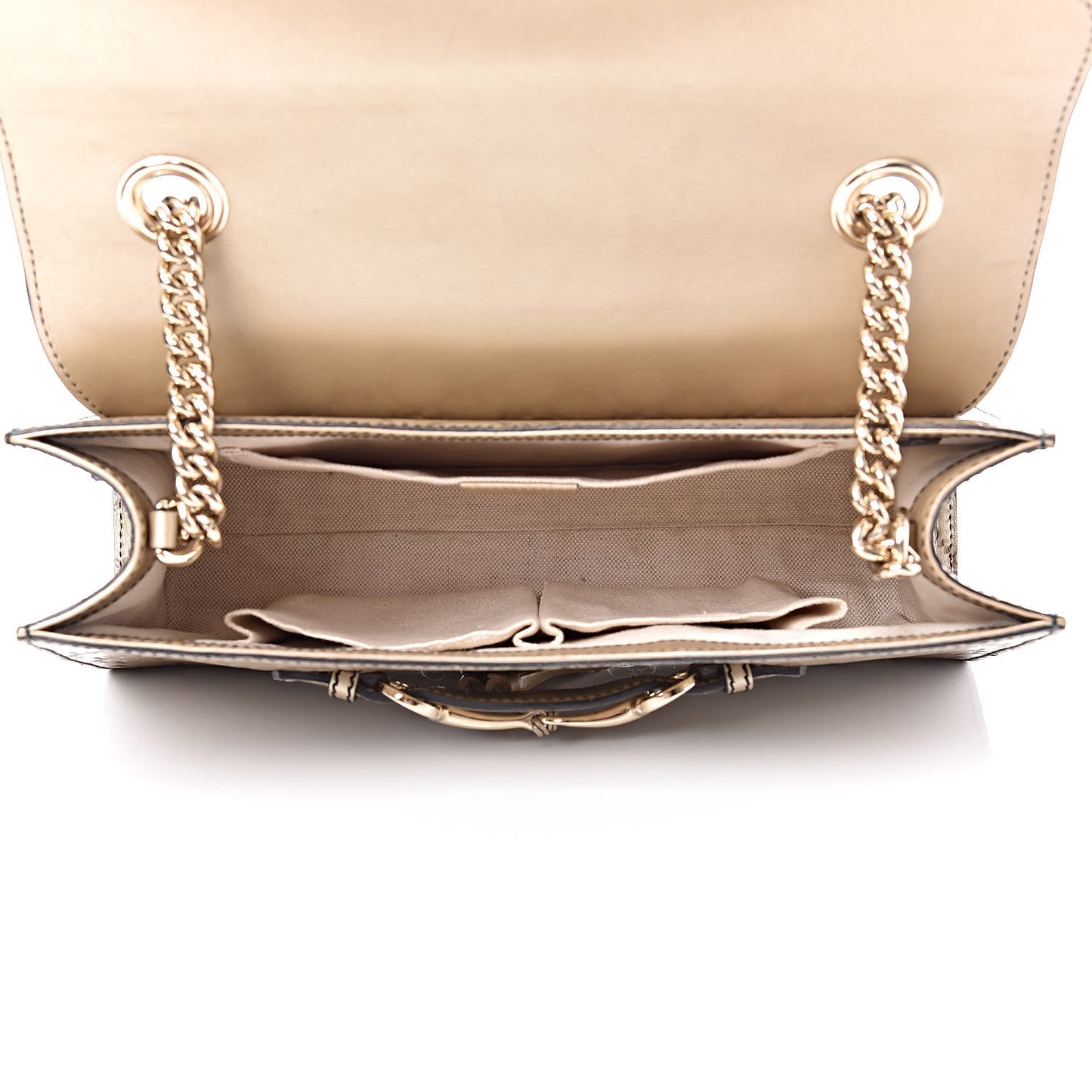 GG Shine Guccissima Medium Emily Chain Shoulder Bag Gold