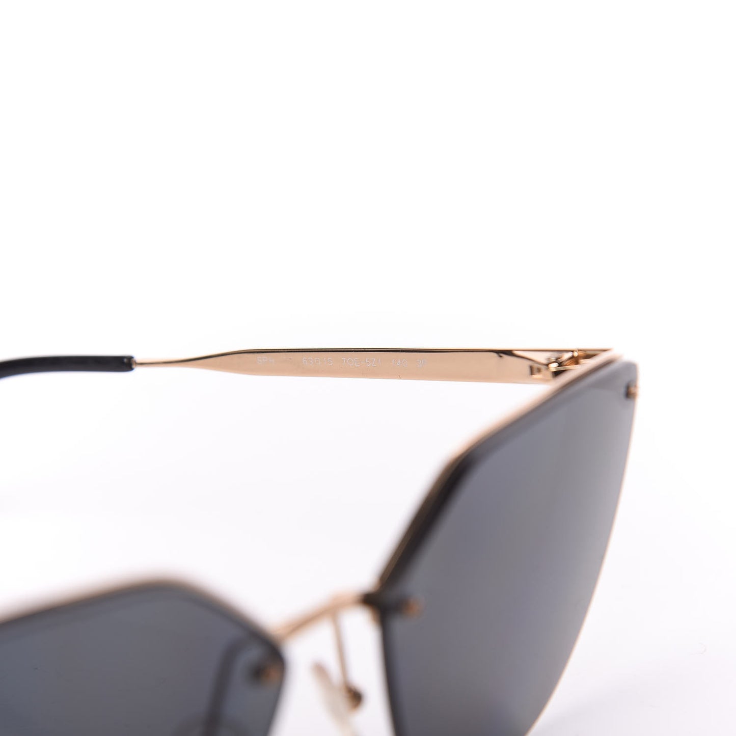 Metal Polarized Cat Eye Sunglasses SPR 68T Black
