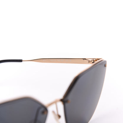 Prada Metal Polarized Cat Eye Sunglasses SPR 68T Black 6 of 9