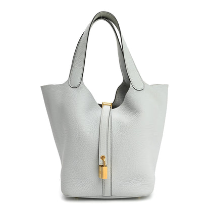 Hermes Taurillon Clemence Picotin Lock 22 MM Bleu Pale 1 of 11