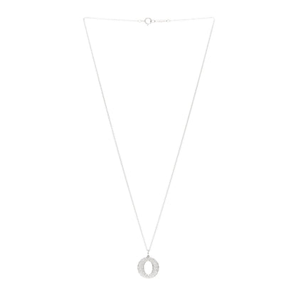 Tiffany Platinum 18K White Gold Diamond Elsa Peretti Mini Sevillana Pendant Necklace 3 of 4