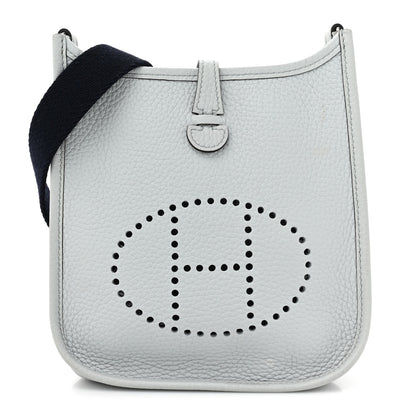 Hermes Taurillon Clemence Amazone Evelyne TPM Bleu Pale Indigo 1 of 12