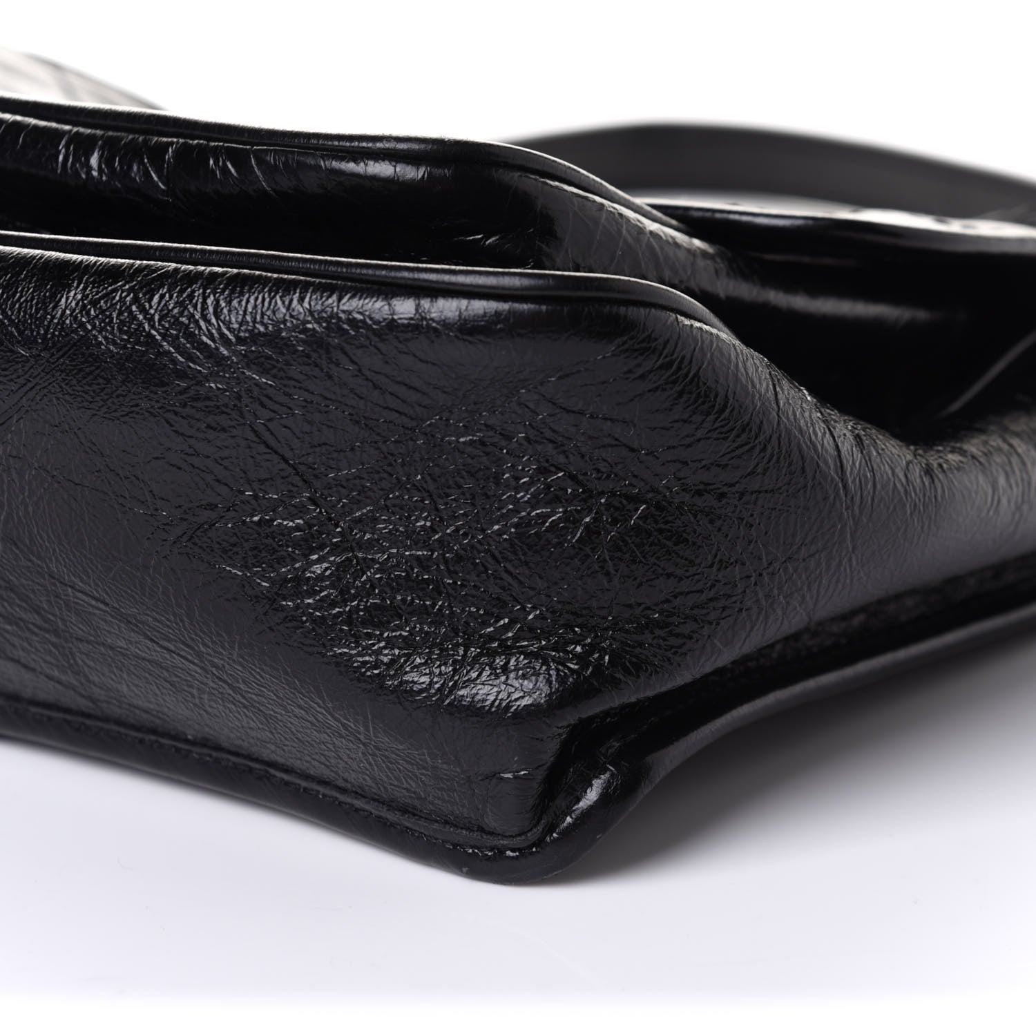 Saint Laurent Crinkled Calfskin Matelasse Monogram Medium Niki Chain Satchel Black 10 of 10
