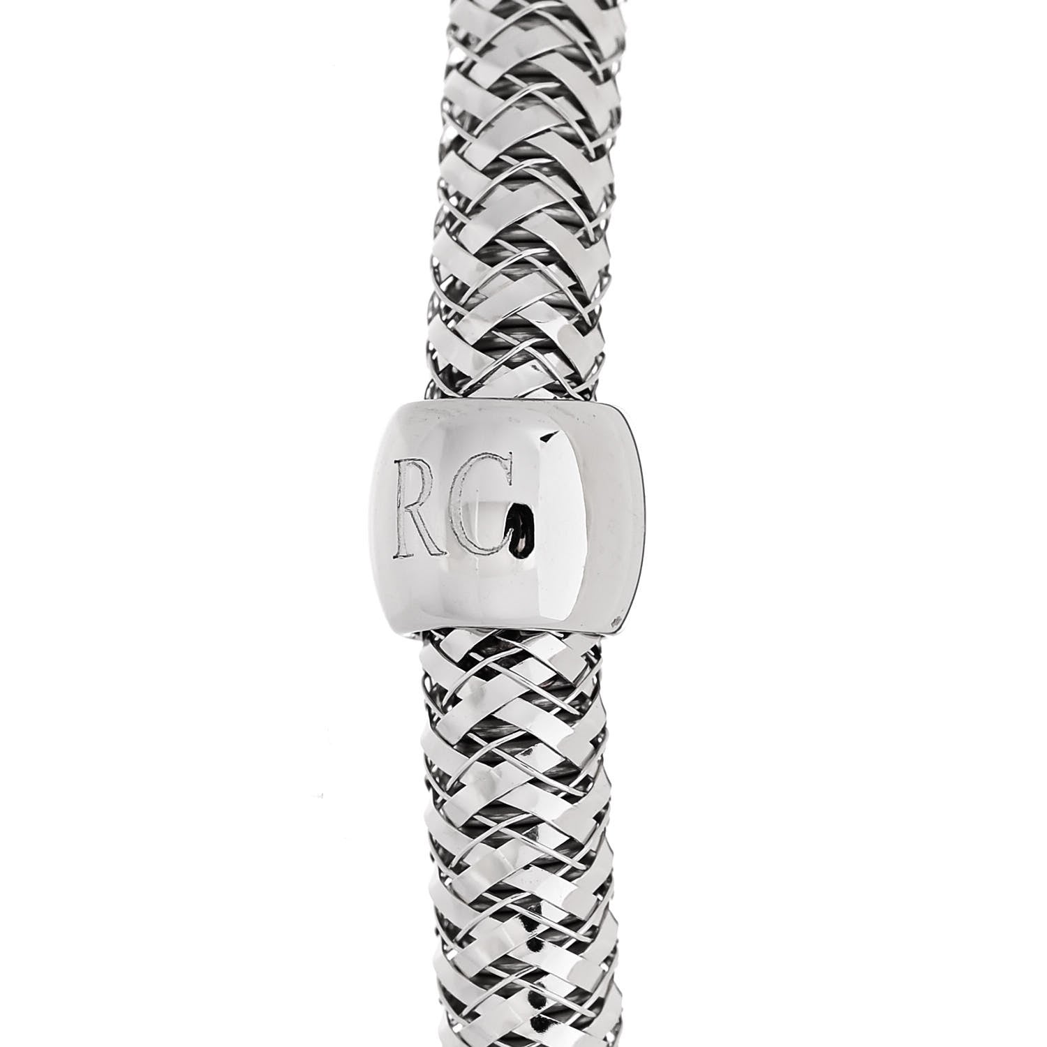 Roberto Coin 18K White Gold Primavera Flex Bangle Bracelet 4 of 4