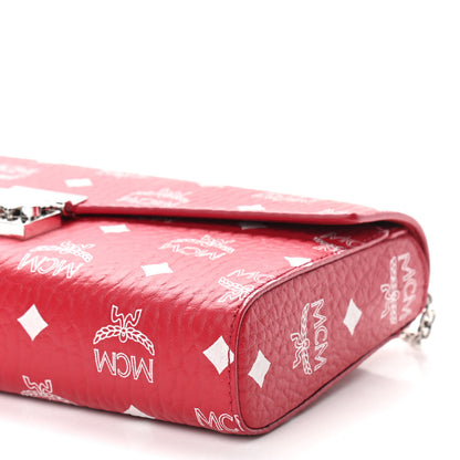 MCM Visetos Monogram Medium Millie Crossbody Bag Ruby Red 10 of 10