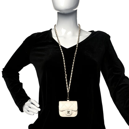 Chanel Caviar Quilted Airpods Pro Case White 2 of 10