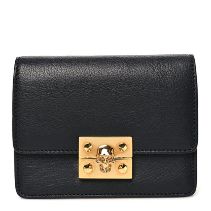Alexander McQueen Calfskin Skull Mini Clutch Black 1 of 18