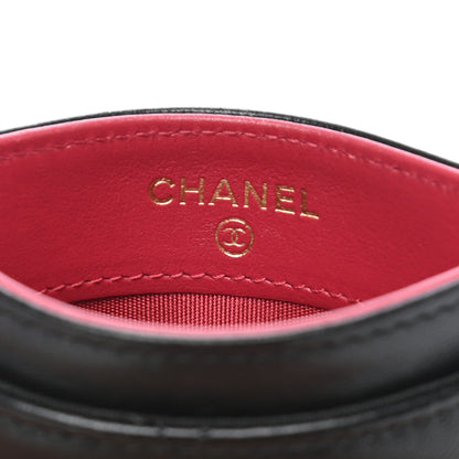 Chanel Shiny Goatskin Quilted Chanel 19 Card Holder Black 6 of 7