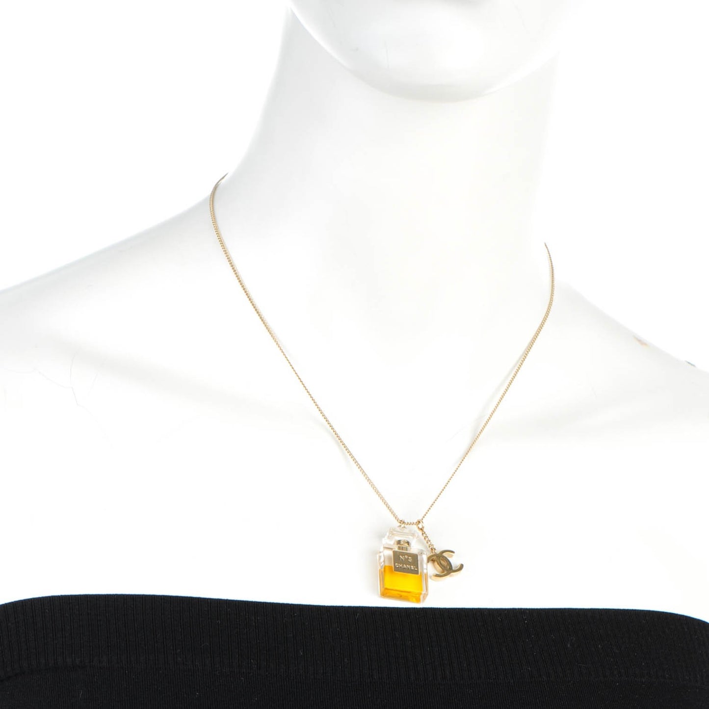 N°5 Perfume CC Necklace Gold