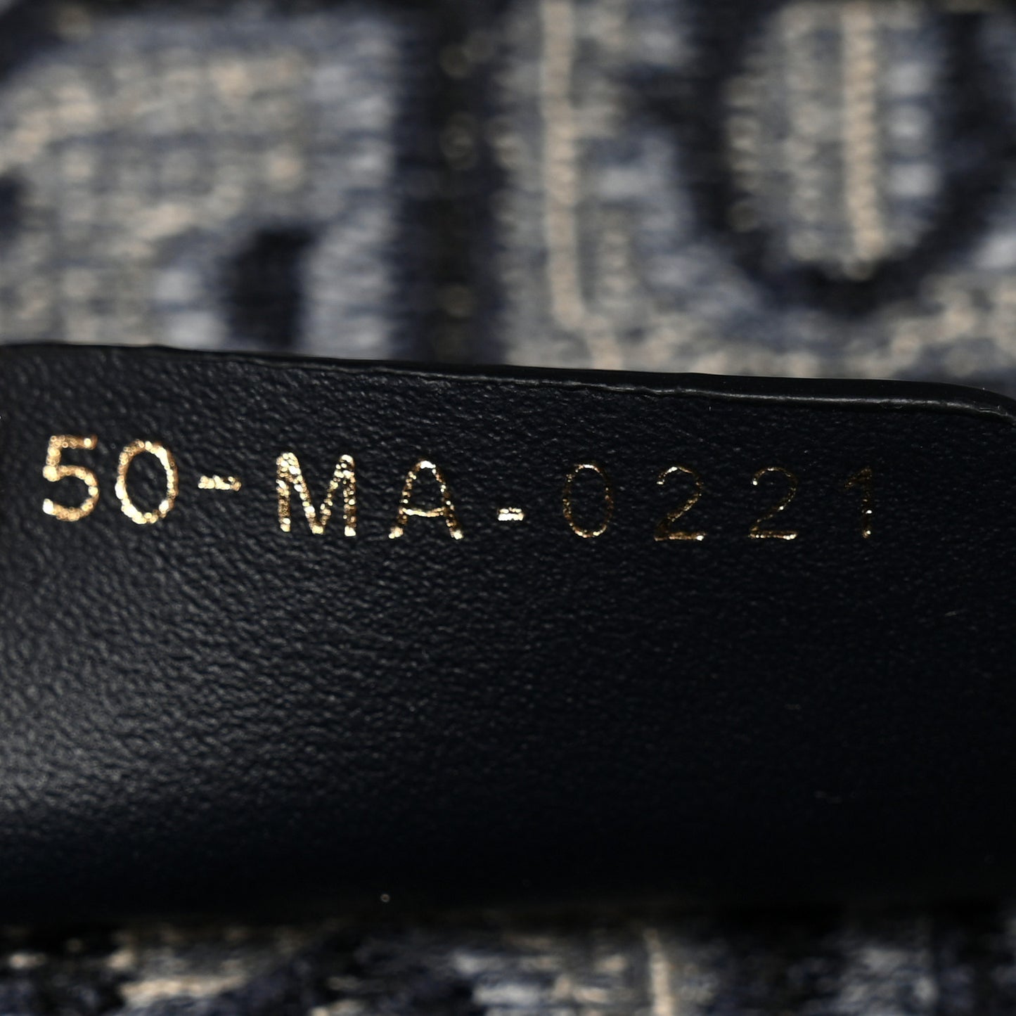 Oblique Embroidered Saddle Bag Blue