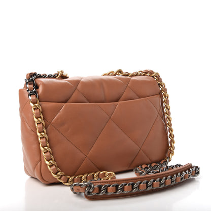 Chanel Lambskin Quilted Medium 19 Flap Brown 3 of 12