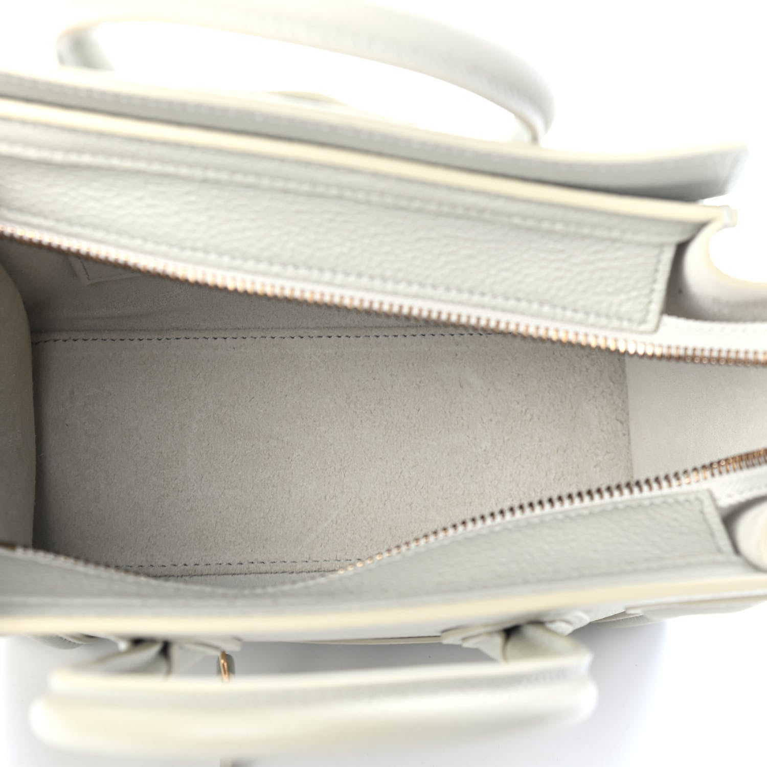 Celine Drummed Calfskin Nano Luggage Vert D'eau 4 of 4
