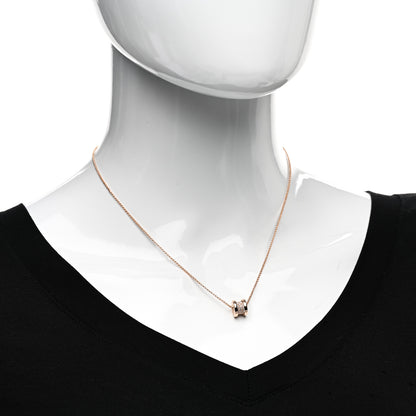 Bulgari 18K Rose Gold Diamond Small B.Zero1 Pave Pendant Necklace 2 of 5