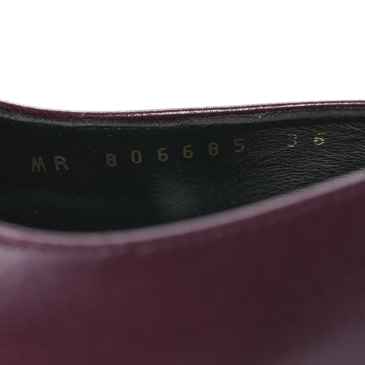 Saint Laurent Nappa Babylone Breteuil Slingback Pumps 36 Bordeaux 10 of 12