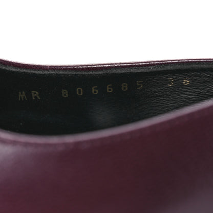Saint Laurent Nappa Babylone Breteuil Slingback Pumps 36 Bordeaux 10 of 12