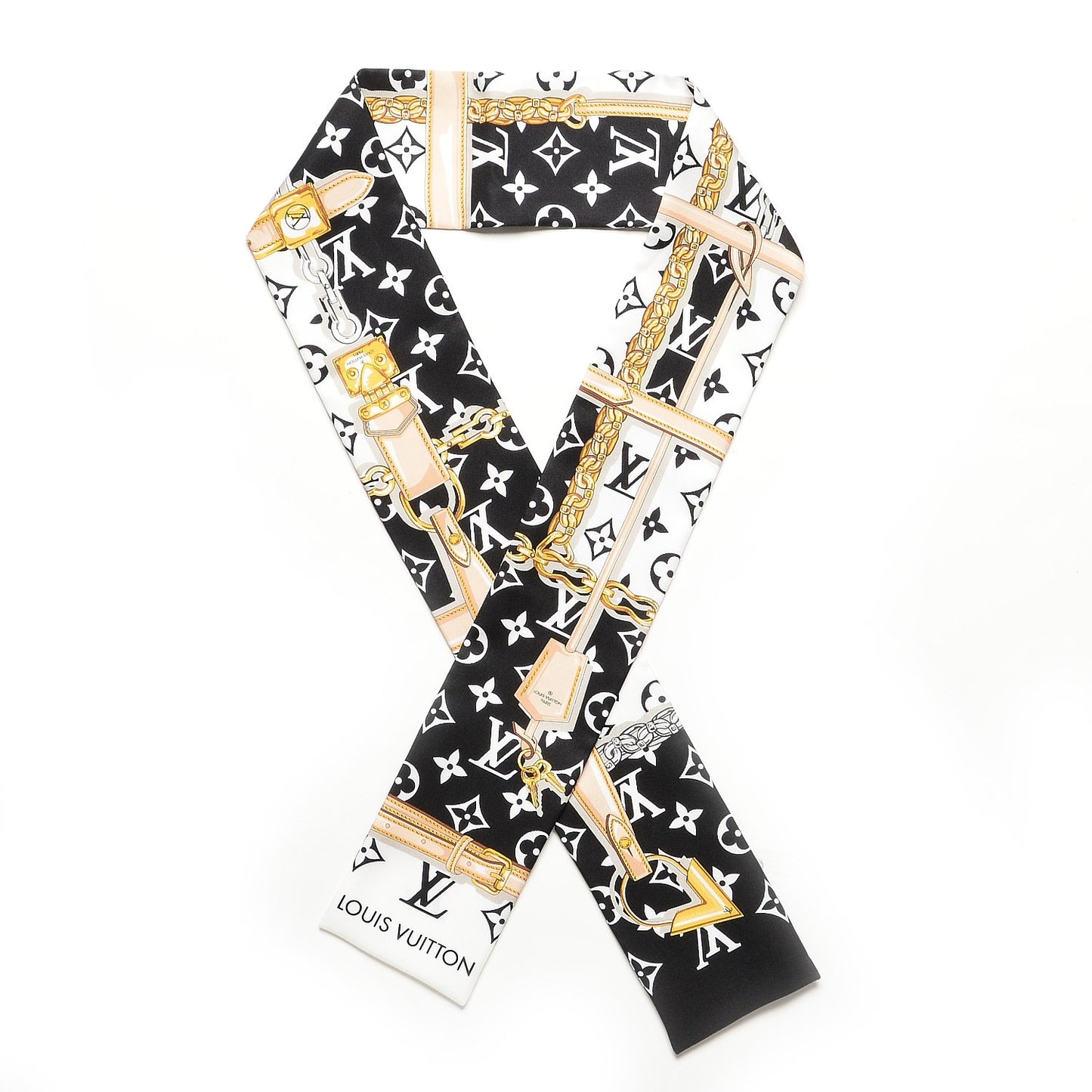 Silk Monogram Confidential Bandeau Black