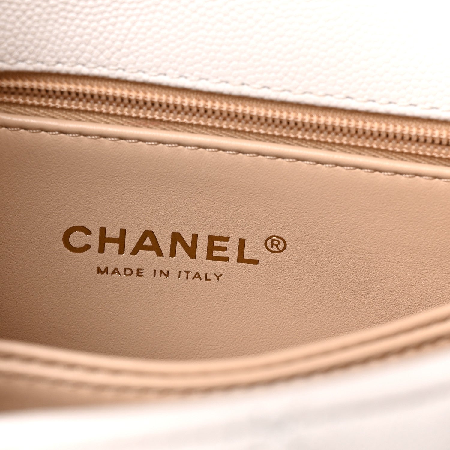 Chanel Caviar Quilted Mini Coco Handle Flap White 5 of 9