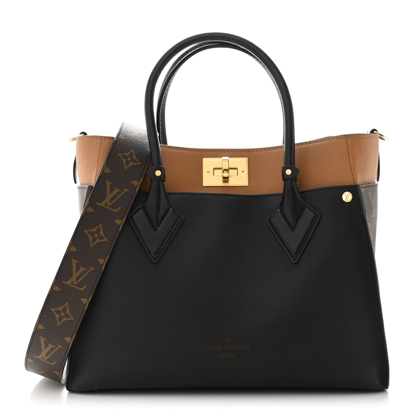 Calfskin Monogram On My Side Black