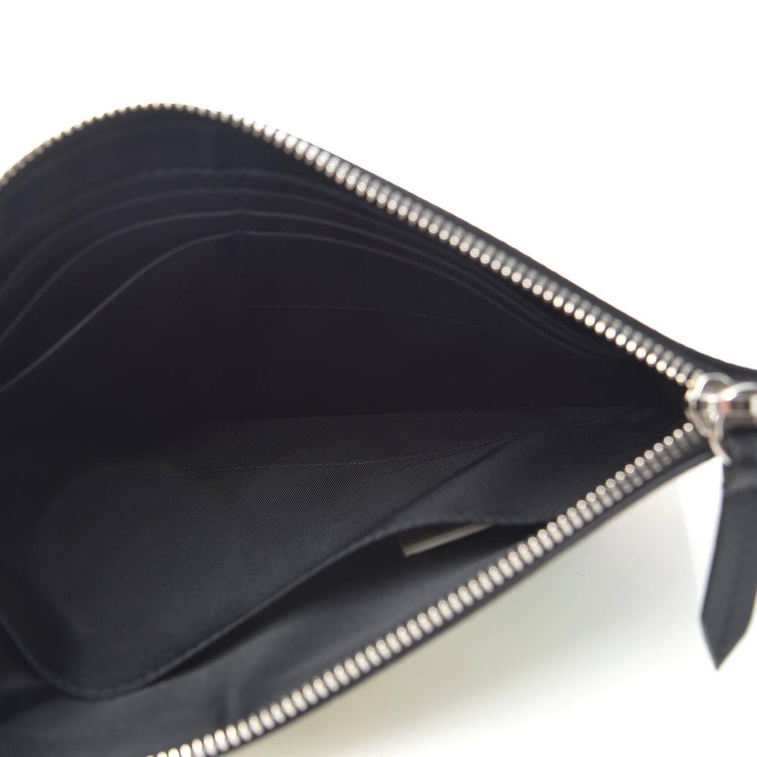 Gucci GG Supreme Monogram Blooms Small Zip Wristlet Pouch Beige New Military Black 5 of 6