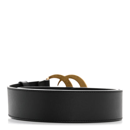 Gucci Moon Calfskin Pearl Double G 40mm 75 30 Belt Black Cream 2 of 8