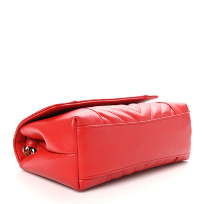 Chanel Calfskin Quilted Medium Daily Chevron Flap Red 4 of 12