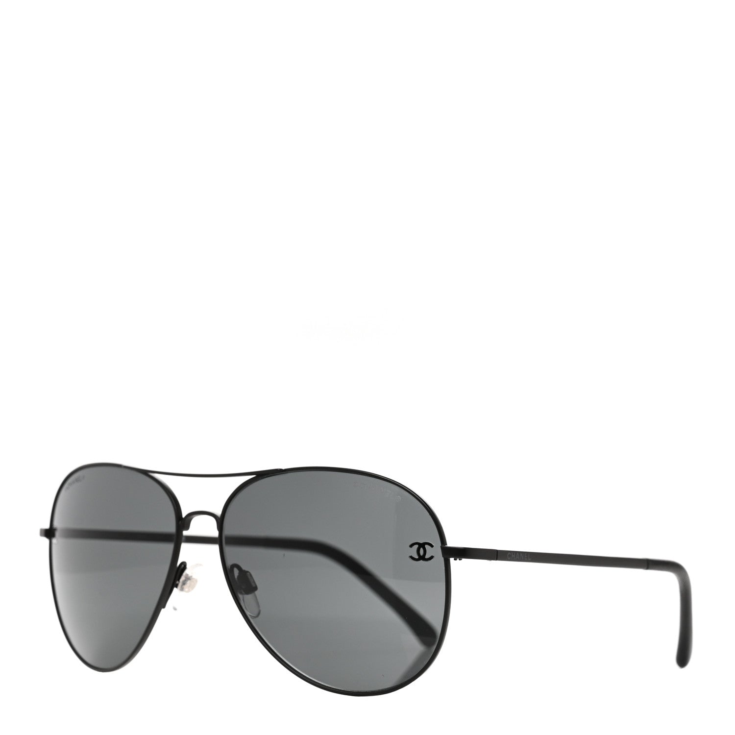Chanel Aviator CC Sunglasses 4189-T-Q Black 1 of 7