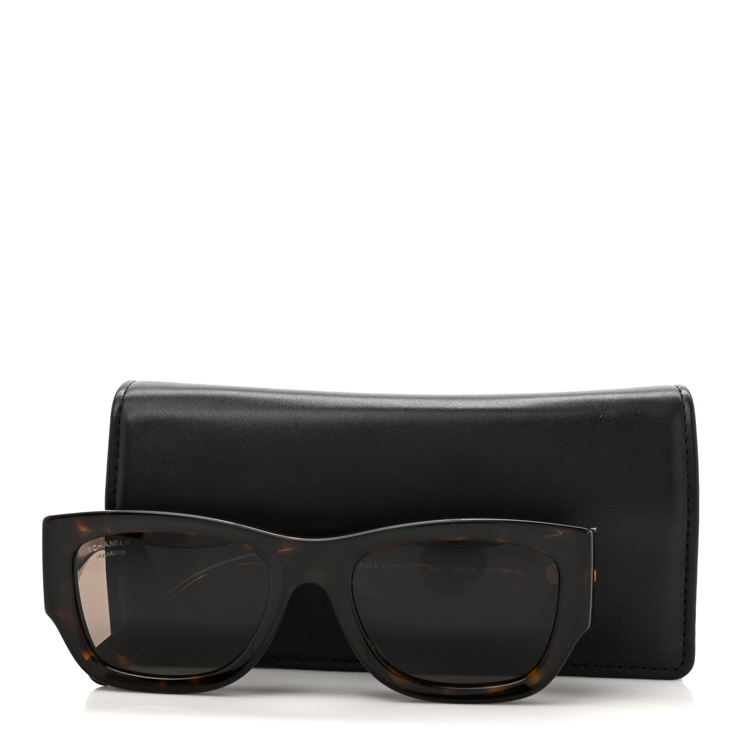 Chanel Acetate Rectangle Sunglasses 5507-A Tortoise 8 of 8