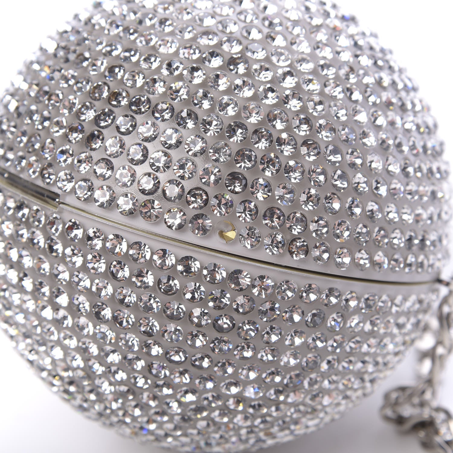 Chanel Plexiglass Strass CC Round Minaudiere Clutch Silver 11 of 16