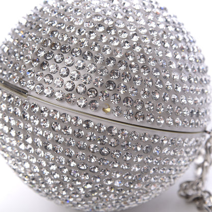 Chanel Plexiglass Strass CC Round Minaudiere Clutch Silver 11 of 16
