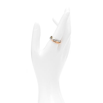 Cartier 18K Pink Yellow White Gold Small Trinity Ring 60 9 2 of 6